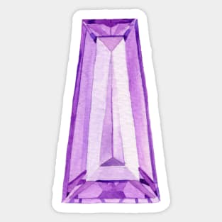 Tapered Baguette Amethyst Sticker